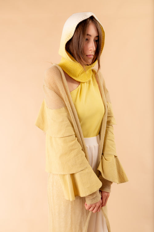 Cardigan lungo Alma con colorazione naturale