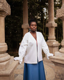 Vittoria Giacca Kimono in Lana 100% (Upcycling Textile)